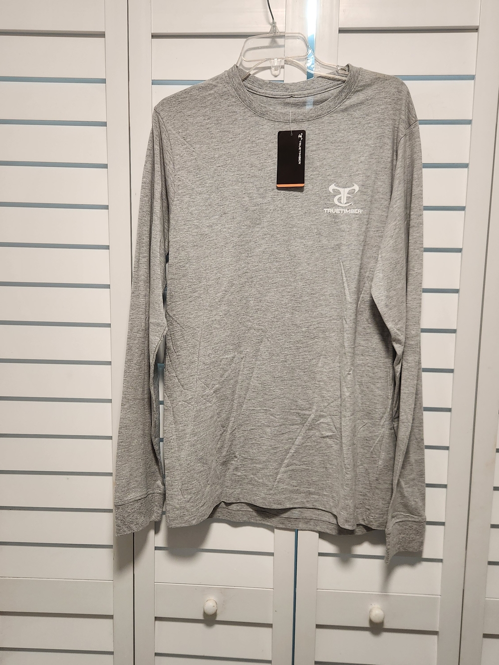 TrueTimber Men’s Long Sleeve Performance Tee - Heather Gray